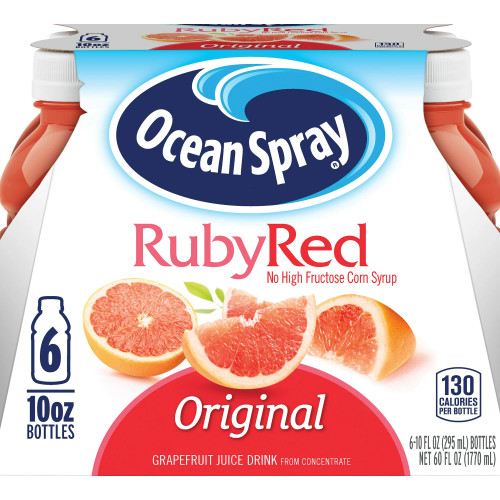 Ocean Spray Ruby Red Grapefruit Juice, 10 Ounce, 24 Per Case